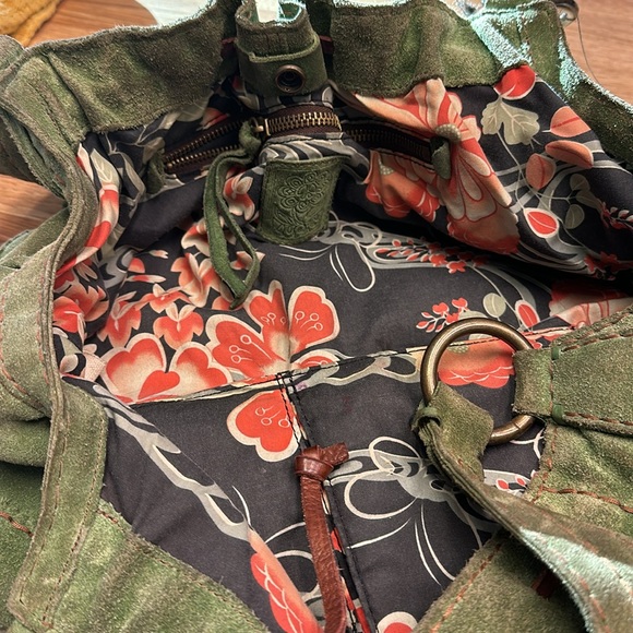 Lucky Brand Shoulder Bag, Green Suede, OS - Picture 6 of 9